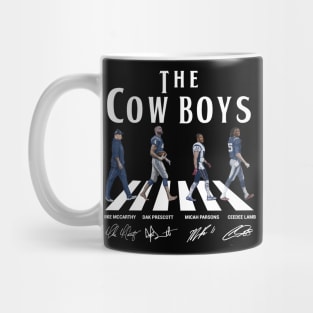 Cowboys Walking Abbey Road Signatures Football Mug